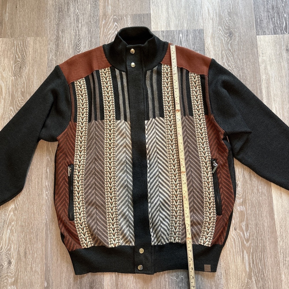 Silversilk Men's Zip Sweater Jacket Fancy Work Casual Textured Size XL - Picture 12 of 13